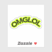 OMGLOL ネオン ステッカー - 楽しい2000年代の雰囲気 シール (シート)