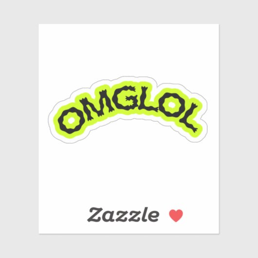 OMGLOL Neon Sticker – Fun 2000s Vibes シール (シート)