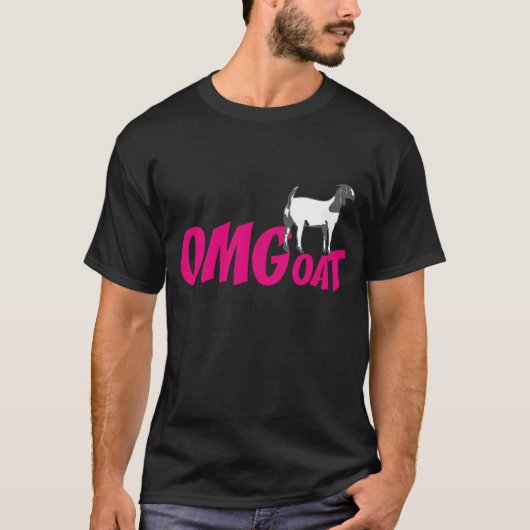 OMGoat Boer Goat the Goat Lovers OMG in Pink Tシャツ (正面)