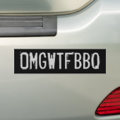 OMGWTFBBQ バンパーステッカー (車上)