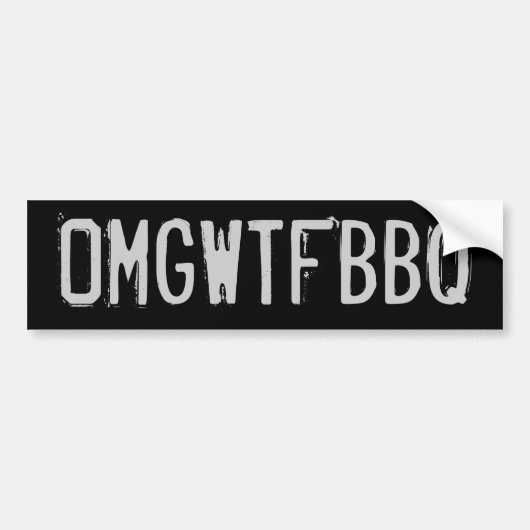 OMGWTFBBQ バンパーステッカー (正面)