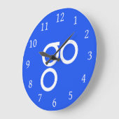 OmiseGoロゴ記号暗号通貨コインウォール時計 ラージ壁時計 (傾斜)