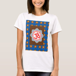 OmMANTRAマントラアートテンプルヒンドゥー教仏教賛美 Tシャツ