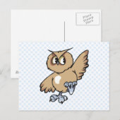 Omniのフクロウ ポストカード (正面/裏面)