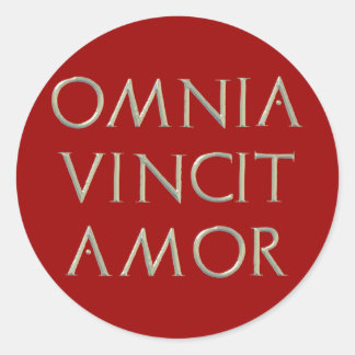Omnia Vincit Amorステッカー ラウンドシール