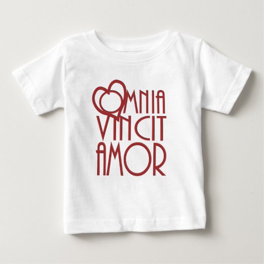 Omnia Vincit Amor愛はすべてを征服します ベビーTシャツ (正面)