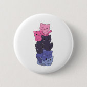 Omnisexual Flag Cat Pride Lgbtq Cute Cat 缶バッジ (正面)