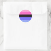 Omnisexual Pride Flag ラウンドシール (バッグ)