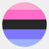 Omnisexual Pride Flag  ラウンドシール (正面)