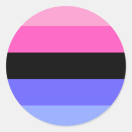 Omnisexual Pride Flag  ラウンドシール