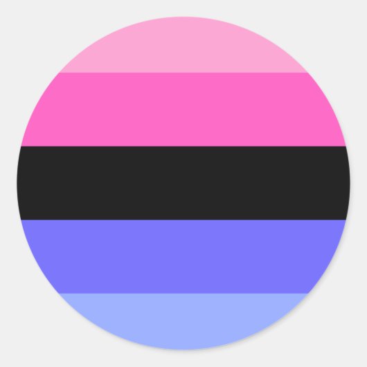 Omnisexual Pride Flag ラウンドシール (正面)