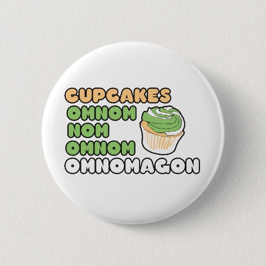 OMNOMカップケーキ 缶バッジ (正面)