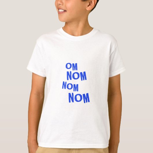 omnomnomnom_blue tシャツ (正面)
