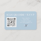 Omphalodes青い色のQRコードエンクロージャカード エンクロージャーカード (正面)