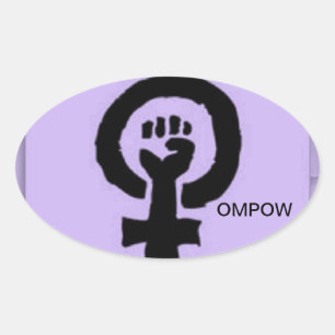 OMPOWステッカー 楕円形シール
