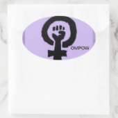 OMPOWステッカー 楕円形シール (バッグ)
