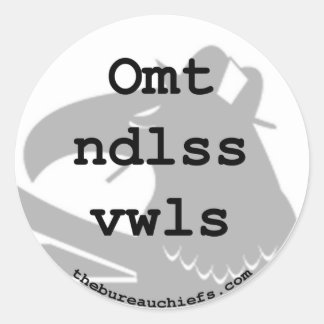 Omt Ndlss Vwlsステッカー ラウンドシール