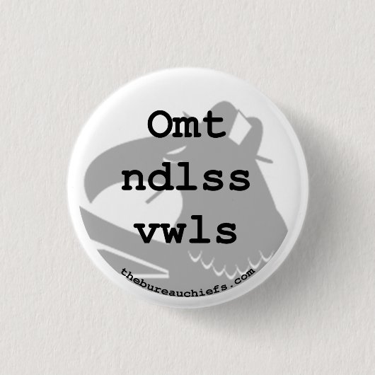 Omt Ndlss Vwls 1.25"ボタン 缶バッジ (正面)