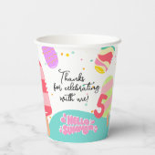 On ポップ・アートの Over Birthday Party紙カップ 紙コップ (裏面)