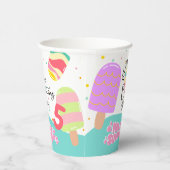 On ポップ・アートの Over Birthday Party紙カップ 紙コップ (右)