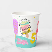 On ポップ・アートの Over Birthday Party紙カップ 紙コップ (正面)