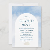 On モダン Cloud 9ブライダルシャワー 招待状 (正面)