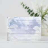 On モダン Cloud 9 9ブライダルシャワーレシピカード エンクロージャーカード (スタンド正面)