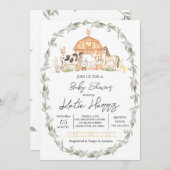 on モダンFarm Baby Shower招待状 招待状 (正面/裏面)