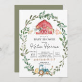 on モダンFarm Baby Shower招待状 招待状 (正面/裏面)