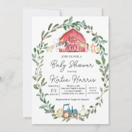 on モダンFarm Baby Shower招待状 招待状