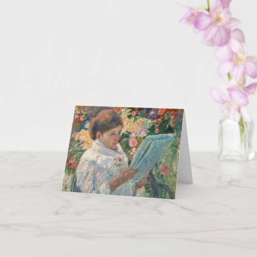 On a Balcony by Mary Cassatt折り畳みカード カード (蘭)