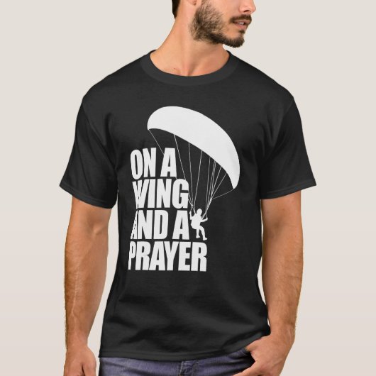 On A Wing And A Prayer  Women Paraglider Adventure Tシャツ (正面)
