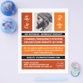 On Air - Podcaster写真 – レトロPodcast チラシ (シングル)