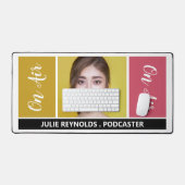 On Air - Podcaster写真 – レトロPodcast デスクマット (キーボード&マウス)