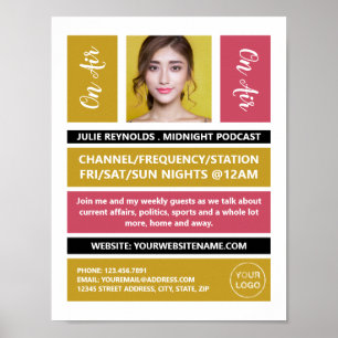 On Air - Podcaster写真 – レトロPodcast ポスター