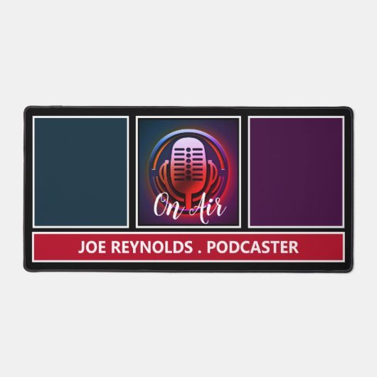 On Air Podcaster、レトロPodcast デスクマット (正面)