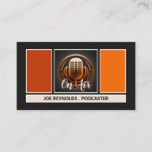 On Air Podcaster、レトロPodcast 名刺 (正面)