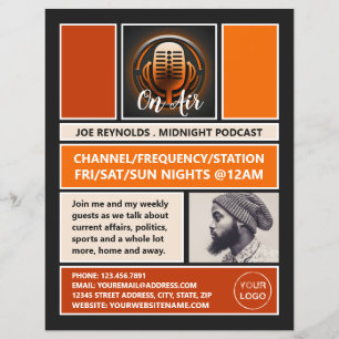 On Air Podcaster、レトロPodcast 広告's チラシ