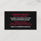 On Air Podcaster、Podcast 名刺 (裏面)