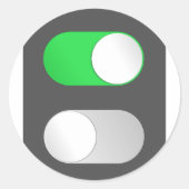 On And Off Stickers ラウンドシール (正面)