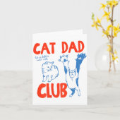 (on Back) Cat Dad Club Life Is Better With Cats Fa カード (黄色い花)