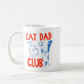 (on Back) Cat Dad Club Life Is Better With Cats Fa コーヒーマグカップ (左)
