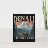 (on Back)denali Mountain Peak Elevation Alaska Nat カード (正面)