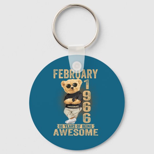 (on Back) February 1966 60th Birthday 60 Years Ted キーホルダー (正面)