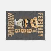 (on Back) February 1966 60th Birthday 60 Years Ted フリースブランケット (正面(横))