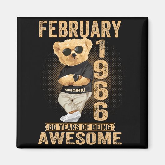 (on Back) February 1966 60th Birthday 60 Years Ted マグネット (正面)