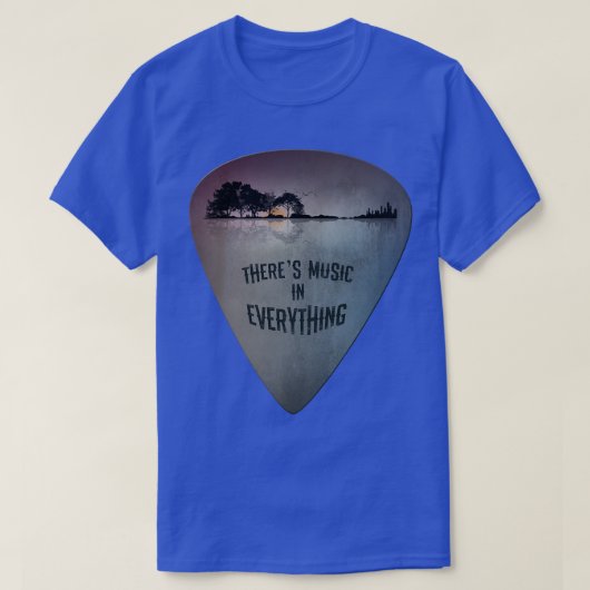 ON BACK Guitar Pick Distressed Lake Reflections Gu Tシャツ (デザイン正面)