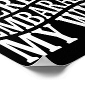 (on Back) I'm Just Here To Embarr My Wife Funny Hu ポスター (角)