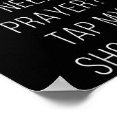 On Back Need Prayer Tap My Shoulder Christian Cros ポスター (角)