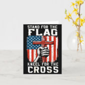 On-back Stand For Flag Kneel Cross Patriotic Chris カード (黄色い花)